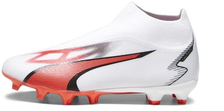 PUMA Herren Ultra Match+ Ll Fg/Ag Fussballschuh, White Schwarze Feuer-Orchidee, 46 EU