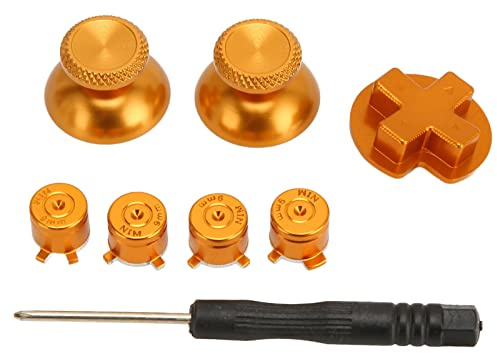 Boutons Métalliques de Manette de Bricolage en Aluminium, Boutons Métalliques Spéciaux ABXY, Boutons D Pad, Tête de Champignon pour Switch Pro Grip