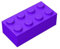 Classic Bulk Brick Block 2x4, 100 Piece Building Brick Purple, Compatible with Lego Parts and Pieces 3001(Colour:Purple)