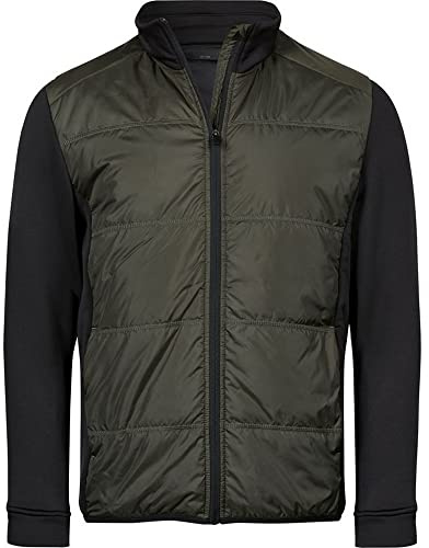 Tee Jays - Hybrid Jacke Stretch für Herren (XL) (Tiefgrün/Schwarz)