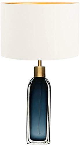 Cuidado de los ojos Lámpara de mesa Botella de vidrio Arte Lámpara de mesa grande Dormitorio minimalista moderno Barra de luz Restaurante Decoración Lámpara de escritorio Lámpara funky azul oscuro