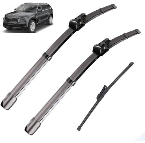 3 Stück Scheibenwischerblätter Kompatibel mit Skoda Kodiaq 2016-2020 Front Heckscheibe 2017 2018 2019