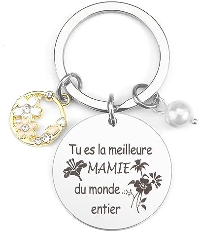 Cadeau Fête des Grands-Mères - Porte-Clef Personnalisé Pour Mamie - Anniversaire et Noël