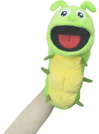 lilizzhoumax Handpuppe Raupe Kuscheltier Tier Raupe Handpuppe aus Plüsch Kawaii Niedliches Rollenspiel interaktives Früherziehungsspielzeug für Kinder Geschenk Insekt Tiere