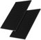 FUNSUEI Lot de 2 tapis de bar en caoutchouc noir de 40 x 30 cm, 0,8 cm d'épaisseur, tapis d'égouttement de bar en caoutchouc avec structure à picots pour sécher les verres