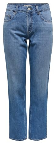 ONLY Female Straight-Fit Jeans ONLLUMI Mittlere Taille Hohe Taille Jeans
