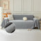 TAOTAOGO Sofaüberzug für 2/3/4 Sitzer, L-förmige Ecksofas, Fischgrätmuster Einfarbige Chenille Sofa Überwurfdecke, Waschbar Sofaüberwurf, Couchüberzug mit Quasten B Dunkelgrau 180x300cm