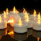 CANDLELAS LED Teelichter Flammenloses Kerzen, 100 Stück Realistische Flamme Helle Blinkend Teelicht, Langlebig Led Teelichte für Dekoration Hochzeit Festival Parteien Hauptdekorationen (Warmes Gelb)