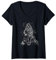 Damen Christentum betende Hände Rosenkranz betende Hände T-Shirt mit V-Ausschnitt