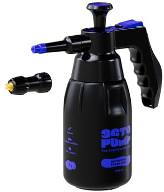 OctoSpray Clean 1000 | Premium-Drucksprüher mit Zerstäuber und extra Flachstrahldüse | 1000 ml | Geeignet für alkalische Medien und Reiniger | Haus, Garten, Werkstatt und Industrie | Made in Germany