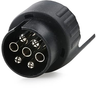 Anhängerstecker Adapter 7 13 Pol 12v für Auto und LKW Schwarz