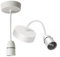U-Trade Light Fittings Ceilings Rose, Lamp Holder White Hanging Pendant, Bayonet Bulb Holder Plastic Ceiling Fitting for Kitchen Island Living Room Bedroom Lighting. (6 INCH)