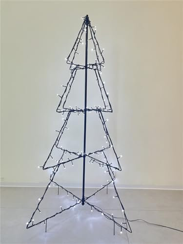 Árbol Navidad Plegable 160 led Blanco frío 120x78 cm