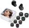 Memory Foam Tips for Sony WF-1000XM5 with Dust Mesh, Anti-Slip Replacement Ear Tips for Sony True Wireless Earphones，Fit in The Charging Case, Perfect Noise Cancellation, 4 Pairs (Mixed Sizes, Black)