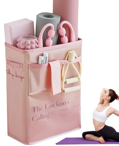 Yoga Equipment Storage Organizer - Kompakt Home Fitnessstudio -Speicherlösung | Platz sparende Trainingsausrüstung Halter mit Regalen und Haken | Durral Metall Construction für Fitness -Yogamatten, St