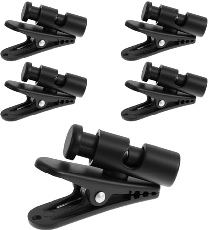 Bremorou 5 Stück Kopfhörer Kabel Clip Kopfhörer Draht Clips Schwarz Kabelklemme Headset Clip Drahtklemme 360° Drehbar Ohrhörer Klemme Kabelhalter Clips für Kopfhörerkabel Kleidung