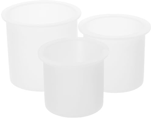 HOODANCOS Lot de 3 Moules Cylindriques Ronds en Silicone pour Bougies Piliers Diamètres 60Mm 50Mm 40Mm Moules à Bougies en Silicone pour Création Artisanale Loisirs Créatifs et