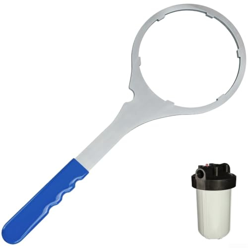 6 Inch Water Filter Housing Wrench for Keystone for Pentek 45 Steel Ergonomic Blue Handle Fits Residential Commercial Systems 15cm Robust Design