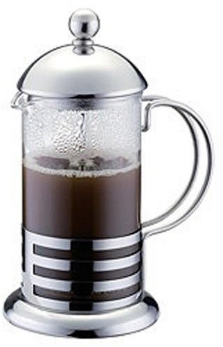 350ml / 3-Cup Stainless Steel Glass Cafetiere French Filter Coffee Press Plunger - Resistant to Extremes of Boiling and Cold Water