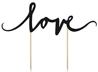 Kuchenaufsatz / Cake Topper Love zur Dekoration Ihres Hochzeitsgebäckes, Kuchen & Torten