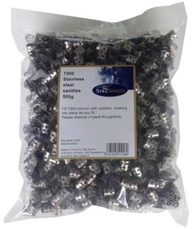Still Spirits T500 Stainless Steel Saddles 500g Pack Distilling Column