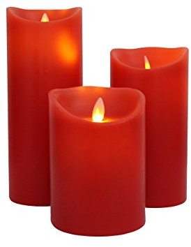 JOKA International Magische Elektromagnetische Kerze in HELLROT versch. Grössen (Grösse 1+2+3)