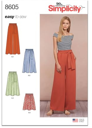 Simplicity 8605Pattern 8605 Women’s Pull on Skirt and Pants