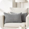 Topfinel Kissenbezug 30x50 cm Grau 2er Set Flauschig Chenille Deko Wohnzimmer Kissenbezüge Kissenhülle Sofakissen Dekokissen Kuschelkissen Zierkissen Für Sofa Bett Garten Balkon Outdoor