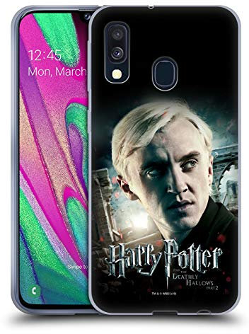 Head Case Designs Offiziell Offizielle Harry Potter Draco Malfoy Deathly Hallows VIII Soft Gel Handyhülle Hülle kompatibel mit Samsung Galaxy A40 (2019)