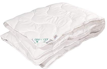 Bach's Betten Welt Ganzjahresdecke Lyocell Tencel 100% Natur Duo Decke sehr hoher Schlafkomfort Bezug 100% Baumwolle - Duo Decke Lyoba (200 x 220 cm)
