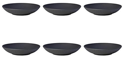 Villeroy & Boch Manufacture Rock 6er Set Suppenteller schwarz grau Porzellan