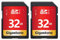 GIGASTONE 32GB SDXC Speicherkarte 2er-Pack, bis zu 80 MB/s, kompatibel mit Canon Olympus Digitalkamera, UHS-I U1 Klass 10 für UHD Video