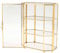 MagiDeal Golden Vintage Glass Jewelry Box Display Case Organizer for Trinkets, Necklace, Ring, Diamond, Flower 6.7x4x8.3