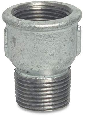 Gewindefitting Temperguss Muffennippel 1 IG x 1 AG