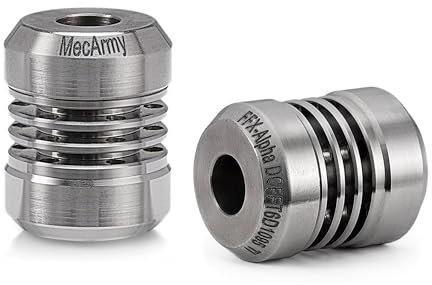 MecArmy FFX Titanium Beads for EDC Gear, Knife, for Flashlight, 3 Styles, with Woven Paracord for DIY (Titanium)