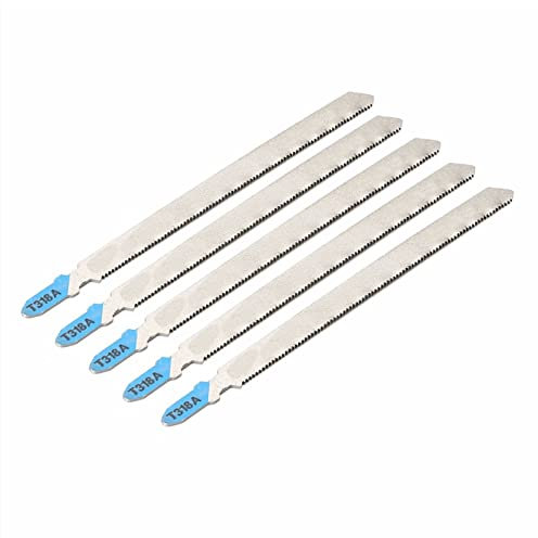 NIDUNO 5pcs T318A HCS Curved Extra Long Jigsaw Blades Saw Blade For Metal Cutting 132mm Length Plastic Woodworking Power Tools