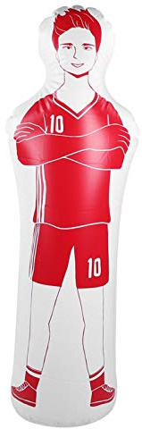 Fußball Trainingstor Torwart, Tumbler Dummy Aufblasbarer Fußball Trainings Dummy PVC 160cm mit Wasserboden für Dribbling Wand zum Boxen Boxsack(rot)