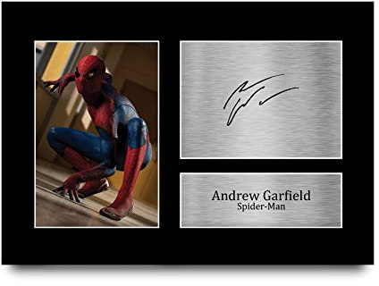 HWC Trading A4 Andrew Garfield Spider-Man Geschenke Geducktes Signiertes Autogramm Foto für Fans von Film Memorabilien