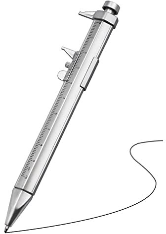 Generic Multifunktions-Messschieber Kugelschreiber 1,0 mm Nonius Messschieber (Schwarz)