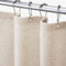 Tenda da doccia in lino, beige, stile bohémien, tende da doccia per bagno, tessuto color crema, 183 x 183 cm