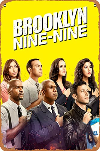 Neqivtly Brooklyn Nine-Nine 99 TV Show Poster Vintage Metall Blechschild Retro Wandplatte Kunst Dekor Metall Poster Geschenke 20,3 x 30,5 cm