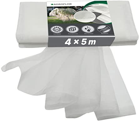 AGROFLOR® Insektenschutznetz, 4 x 5 m, gegen Kohlfliegen, Kirschessigfliege, Insekten & Schädlinge, Maschenweite 0,8 x 0,8 mm