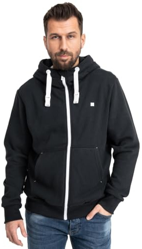 DEPROC-Active Herren Sweatjacke mit Kapuze Kapuzenjacke Zip Fleecejacke Windbreaker Hoodie mit Reißverschluss Finncmyk Kapuzenpullover