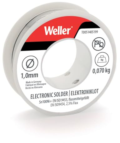 WELLER Electronic Solder SN100NI100+ 1MM 70G