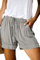 HVEPUO Damen Wide Leg Kurze Hose High Waist Strand Short Pants Schlafanzughose Beiläufige Shorts Grau XL
