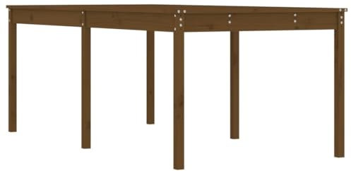 vidaXL Gartentisch, Garten Esstisch Holzrahmen, Holztisch Tisch für Outdoor, Terrassentisch Gartenmöbel, Honigbraun 203,5x100x76cm Massivholz Kiefer
