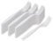 Linario® Gabel und Messer Set, Mehrwegmesser, biologisch abbaubar, kein Plastik, nachhaltig, je 50 Messer und 50 Gabeln, MSMEGA50, Weiß