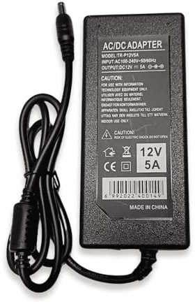 Sentry 12V 5A PSU Power Supply Unit Adapter AC/DC UK 3-Pin mains 240v AC to 12v DC for CCTV Cameras Monitors DVRs Lightings (No Splitter)