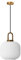 EKSED Suspension en verre blanc avec fini or bronze, plafonnier rétro moderne pour îlot de cuisine de table à manger de chevet (200mm)