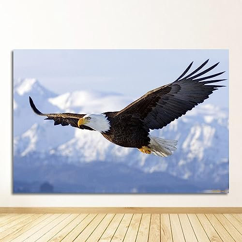 STUKE Wandposter Wildtier Adler der in den Himmel fliegt Poster Kunstdruckee Adler LeinWandbild Wand Bilder Bilder für Wohnzimmer Heimdekoration 30x40cm Ohne Rahmen